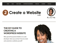 Tablet Screenshot of 2createawebsite.com